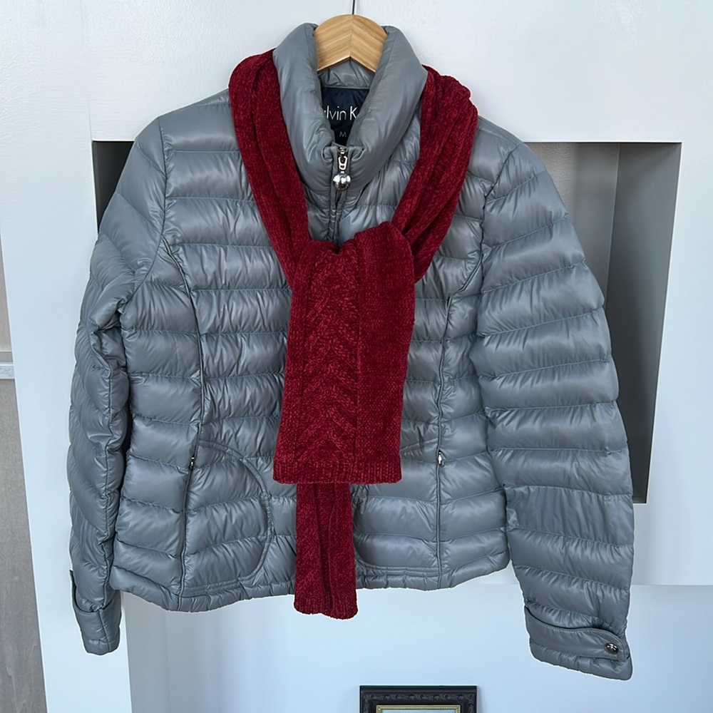 LAUREN RALPH LAUREN RED KNIT SCARF Super Soft Not bulky